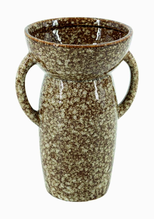 Wazon z brązowej ceramiki