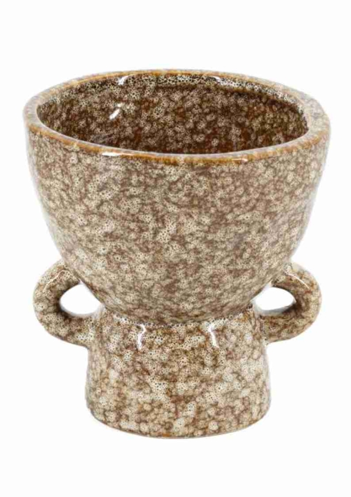 Ceramiczny wazon w kolorze brązowym