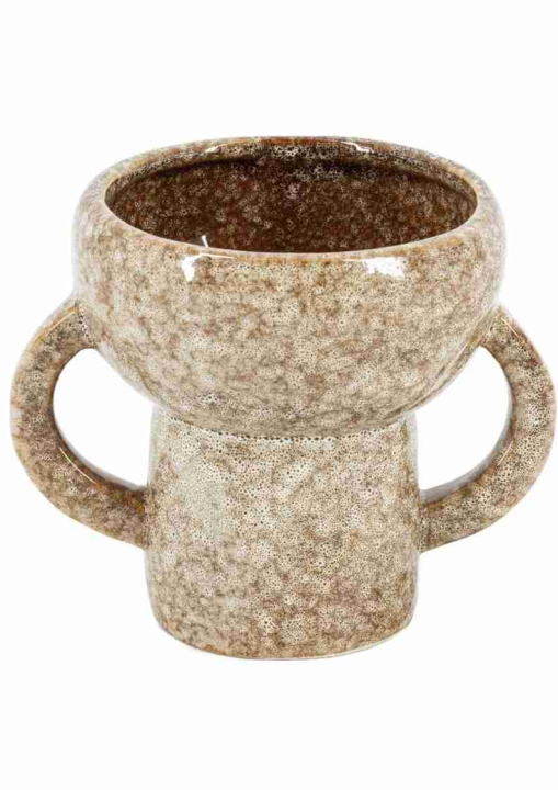 Wazon z ceramiki w kolorze brązowym