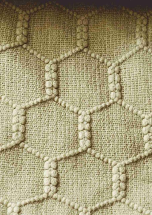 Zielony koc w sześcioboki