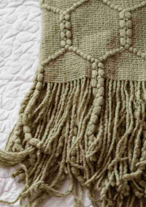 Pled w kolorze zielonej herbaty