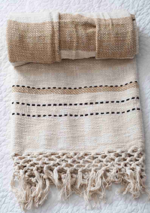 Koc w kolorach ziemi