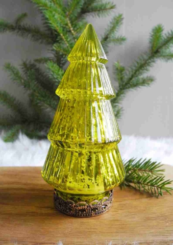 Choinka ze szkła ze światełkami LED