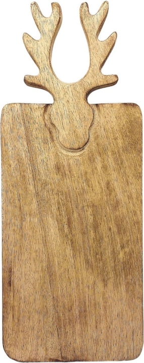 Deska kuchenna z motywem poroża – stylowy akcent z drewna mango