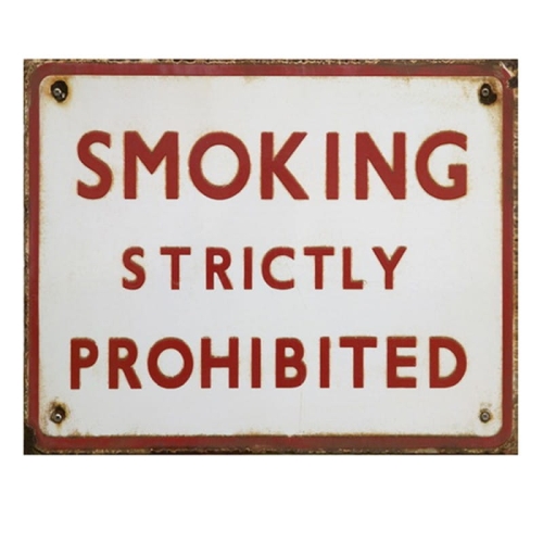 Szyld metalowy Smoking Strictly Prohibited