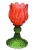 Świecznik pomarańczowy tulipan na zielonej nóżce