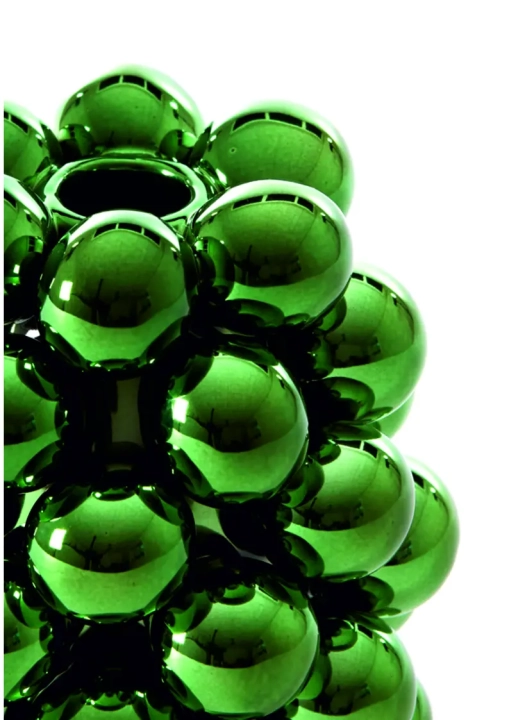 designerski wazon ceramiczny metalic green na konsolę lub stół