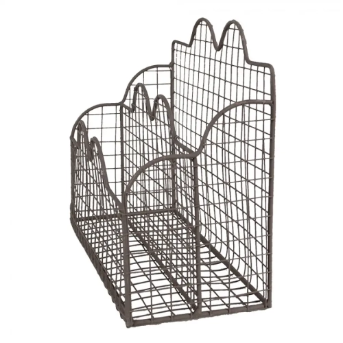 Organizer ścienny i stojący z metalu GRID – trzy przegródki na listy i korespondencję