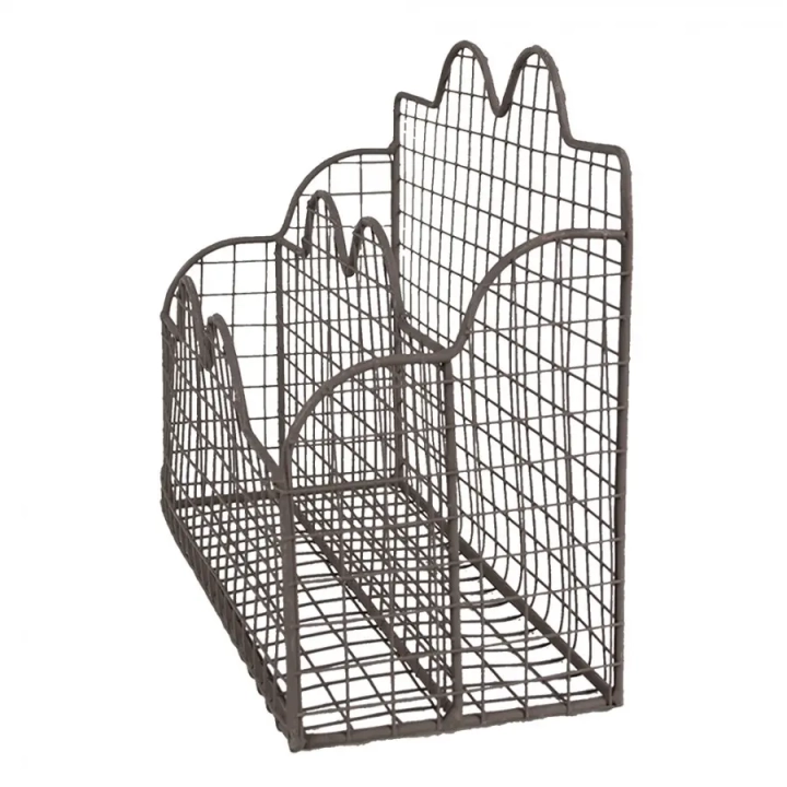 Organizer ścienny i stojący z metalu GRID – trzy przegródki na listy i korespondencję