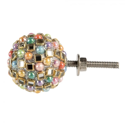Dekoracyjna gałka meblowa z kolorowymi elementami i łatwym montażem – biżuteria do szafek i witryn