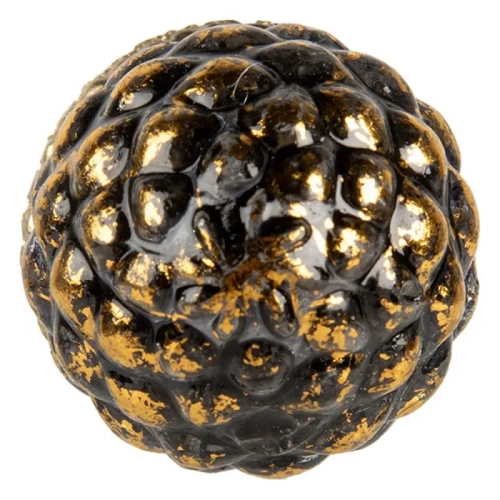 Szklana gałka meblowa Stella z błękitnym szkłem i złotym wykończeniem