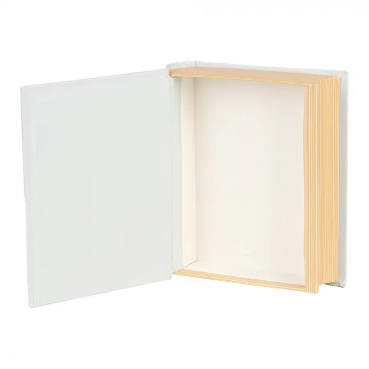 Eleganckie pudełko książka Serenity pastelowy błękit kwiaty 17x14x5 cm