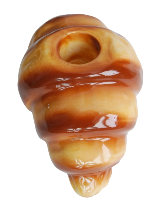 Oryginalny świecznik croissant w stylu dopamine decor