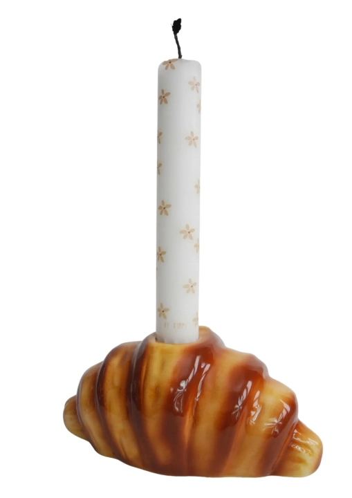 Świecznik rogalik ceramiczny ze świeczką