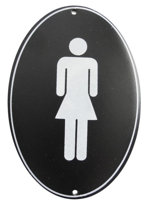 Emaliowane szyldy łazienkowe z metalu komplet 2 sztuki