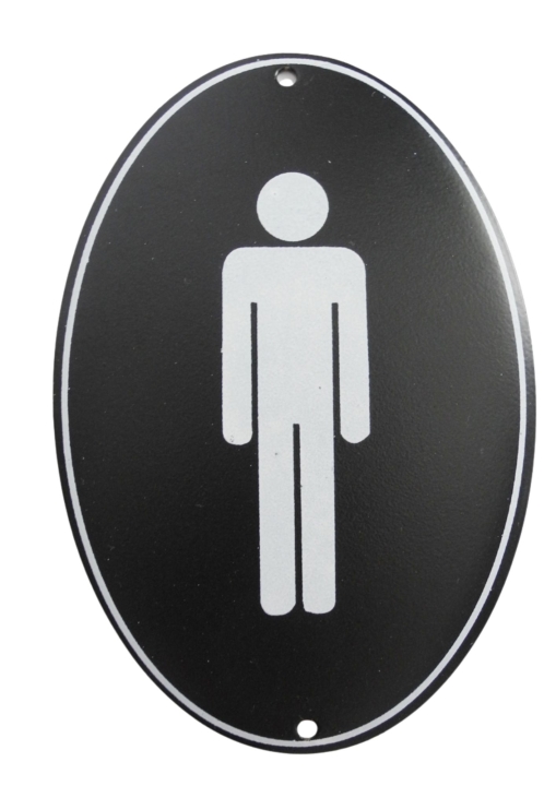 Ozdobne oznaczenia drzwi wc on i ona w stylu klasycznym