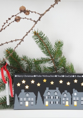 Dekoracja świąteczna LED miasteczko bożonarodzeniowe