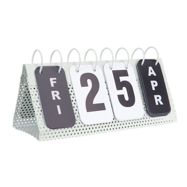 Biało czarny kalendarz uniwersalny