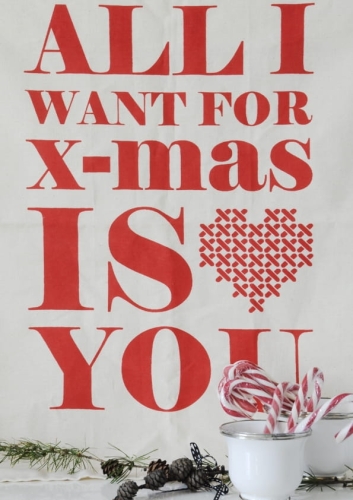 Ściereczka kuchenna  ze świątecznym tekstem