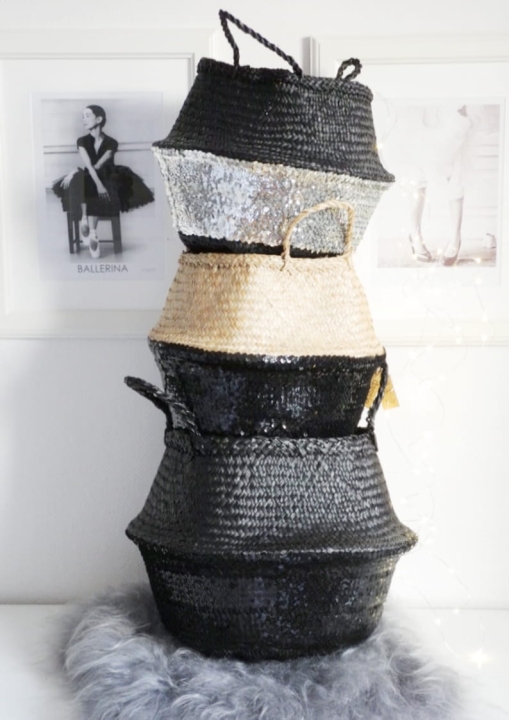 Koszyki naszywane cekinami