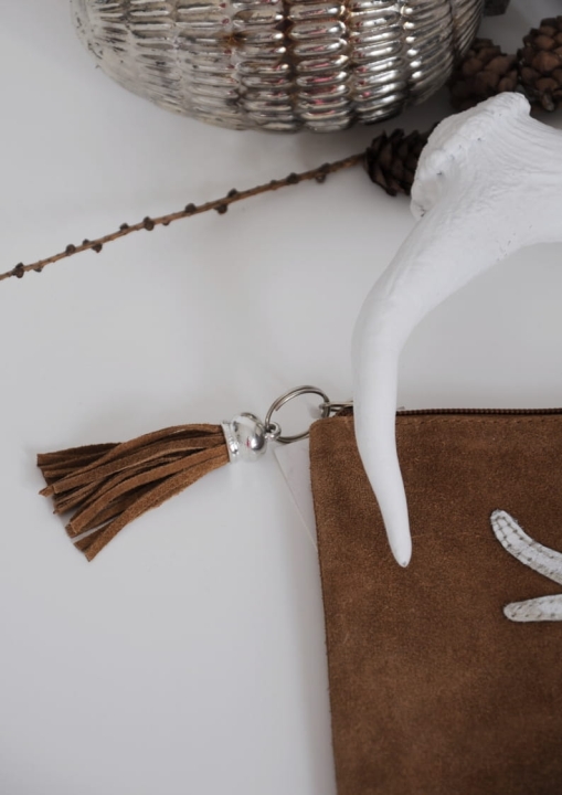 Skórzana kosmetyczka w kolorze brązowym