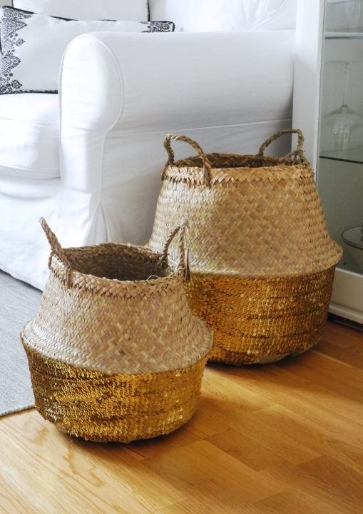 Kosz w stylu glamour