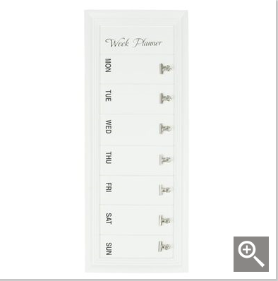Tablica biała plan tygodnia