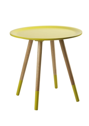 Stolik pomocnik  z żółtym blatem