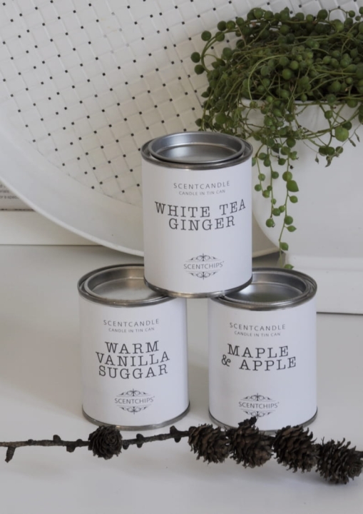 Świece zapachowe w puszce vintage