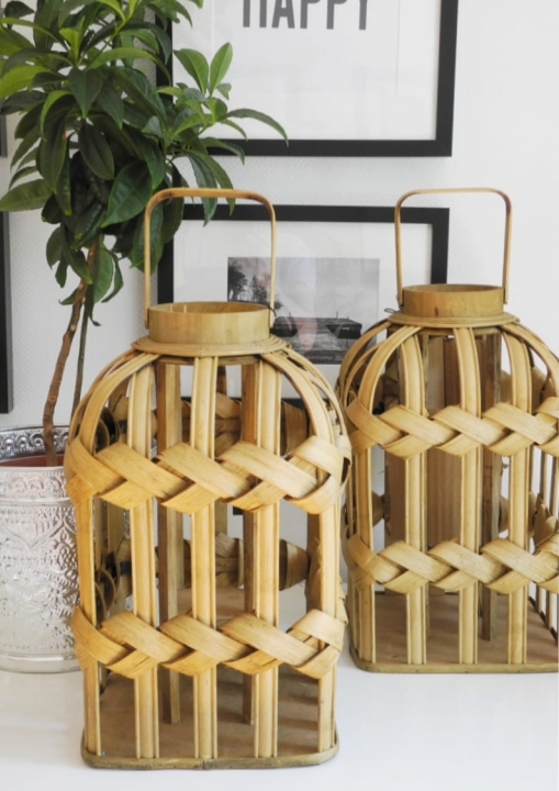 Bambusowy duży lampion